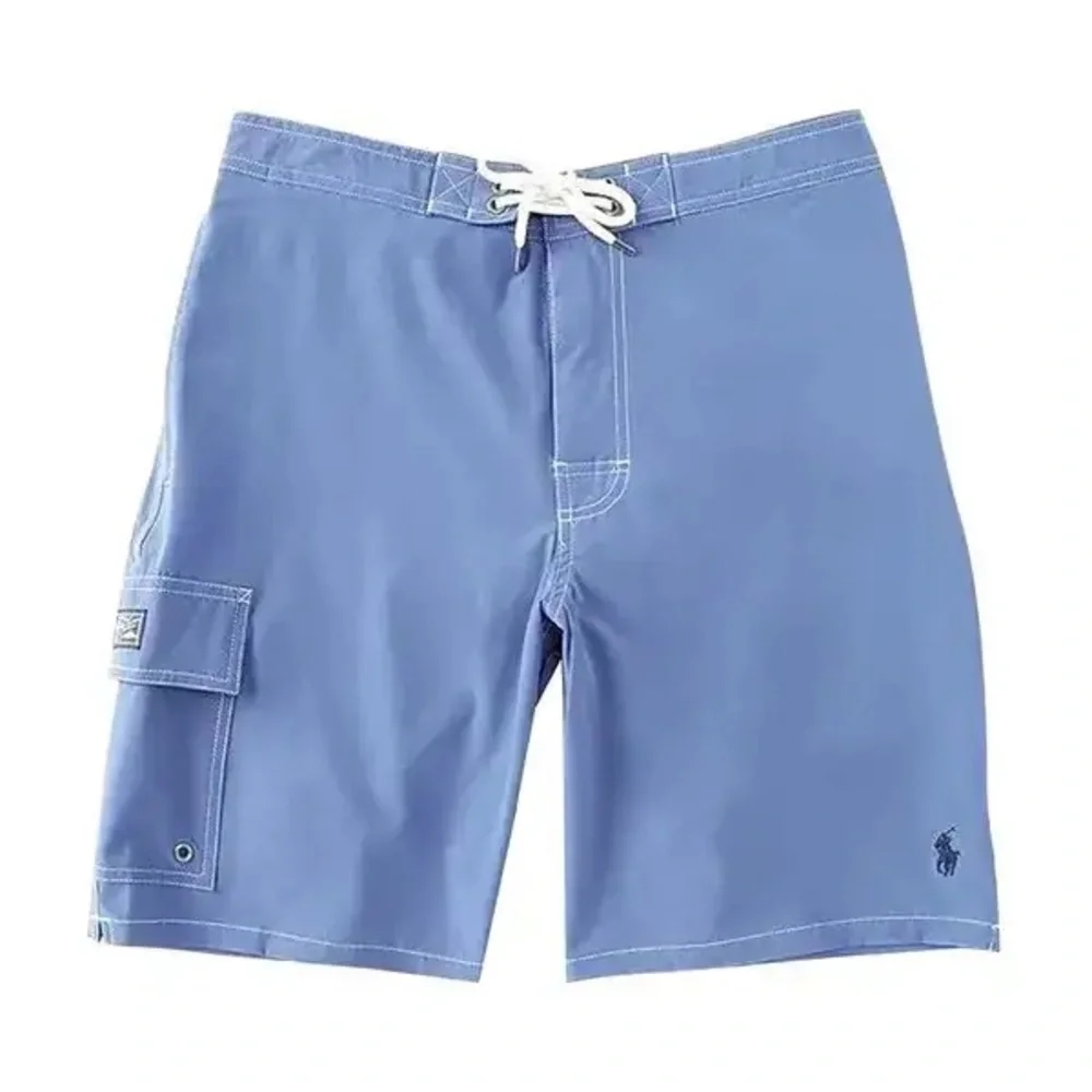 NWT Polo by Ralph Lauren 8-1/2-Inch Kailua Classic-Fit Blue Swim Trunks Sz XXL